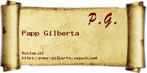Papp Gilberta névjegykártya